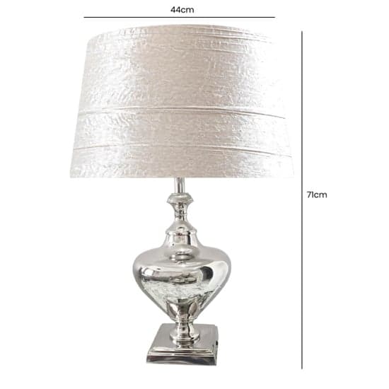 Magna Drum-Shaped White Shade Table Lamp With Nickel Base_3
