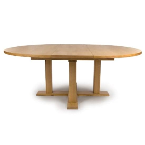 Magna Round Extending Wooden Dining Table In Oak_1