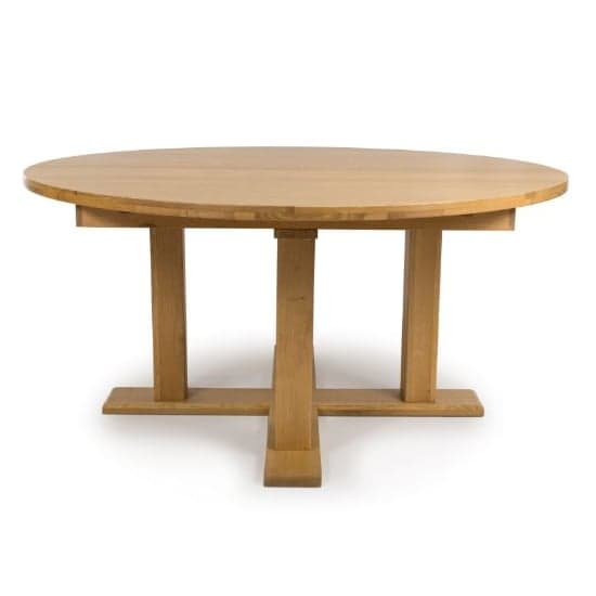 Magna Round Wooden Dining Table In Oak_2