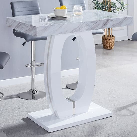Halo High Gloss Bar Table In Magnesia Marble Effect_1