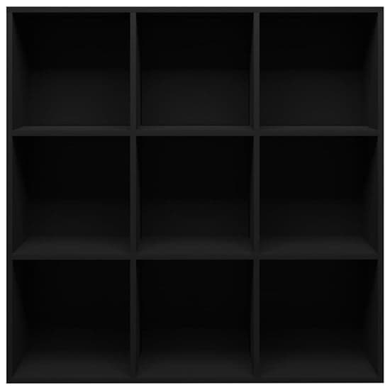 Magni Wooden Bookcase With 9 Shelves In Black_3
