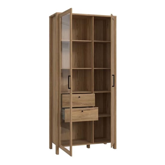 Mahon Wooden Display Cabinet With 2 Doors In Waterford Oak_3