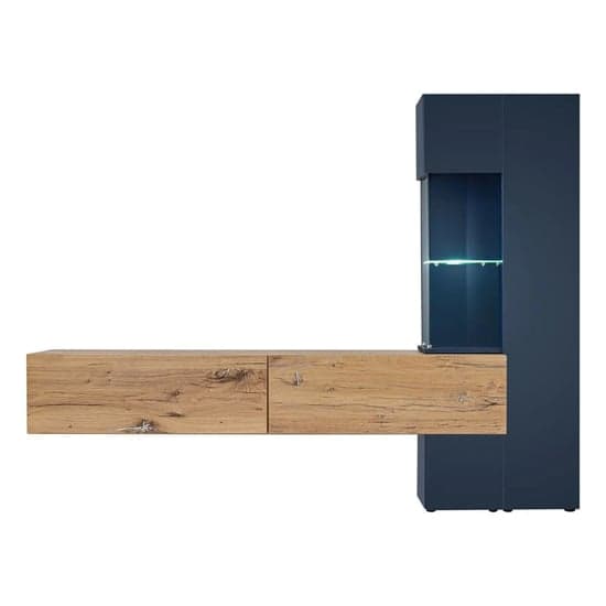 Mahon Wooden Entertainment Unit In Flagstaff Oak And Navy LED_2