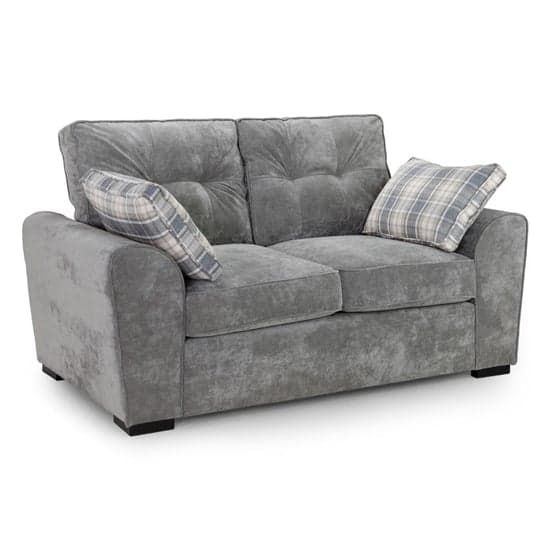 Maik Plush Velvet 2 Seater Sofa In Grey_1