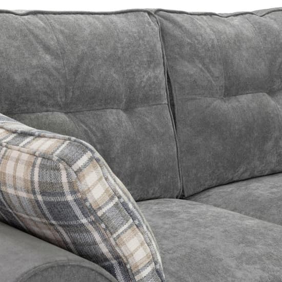 Maik Plush Velvet 3+2 Seater Sofa Set In Grey_5