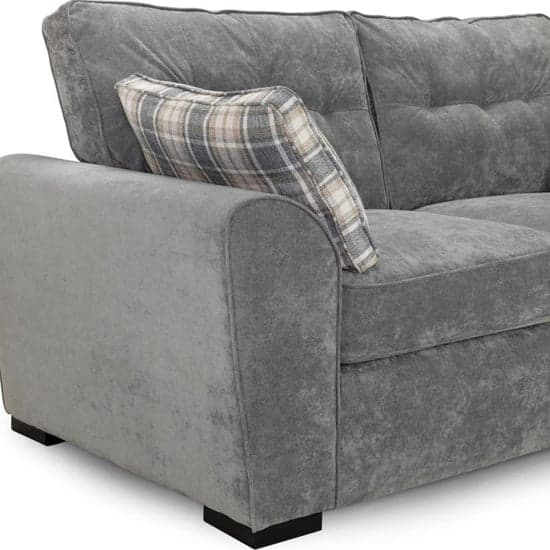 Maik Plush Velvet 3 Seater Sofa In Grey_4