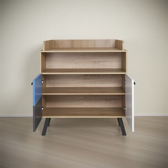 Maili Storage Cabinet Changer Top In Beech And Multicolour_5