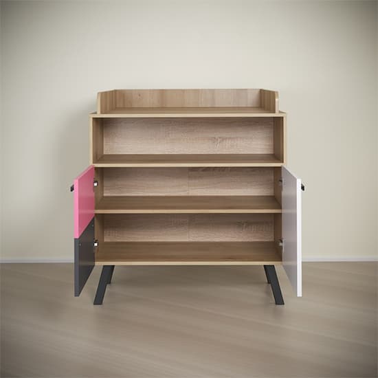 Maili Storage Cabinet Changer Top In Beech And Multicolour_6