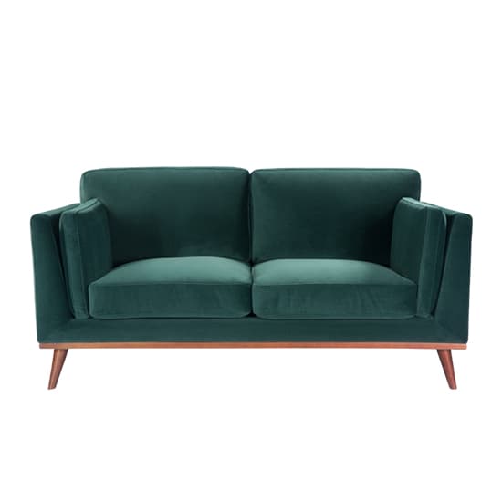 Maili Velvet 2 Seater Sofa In Emerald Green Furniture in Fashion