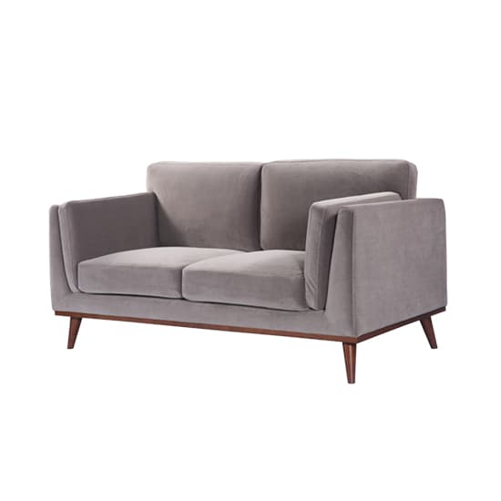 Maili Velvet 2 Seater Sofa In Stone Grey_2