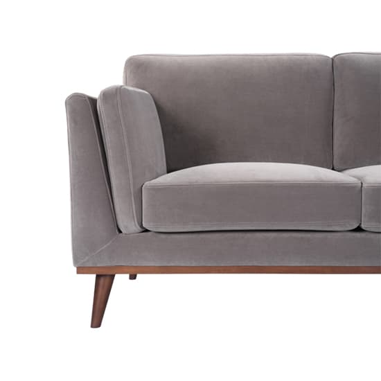Maili Velvet 2 Seater Sofa In Stone Grey_5