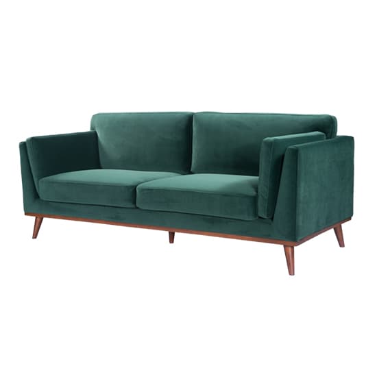 Maili Velvet 3 Seater Sofa In Emerald Green_4