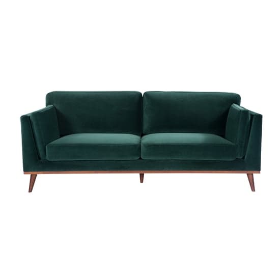 Maili Velvet 3 Seater Sofa In Emerald Green_1