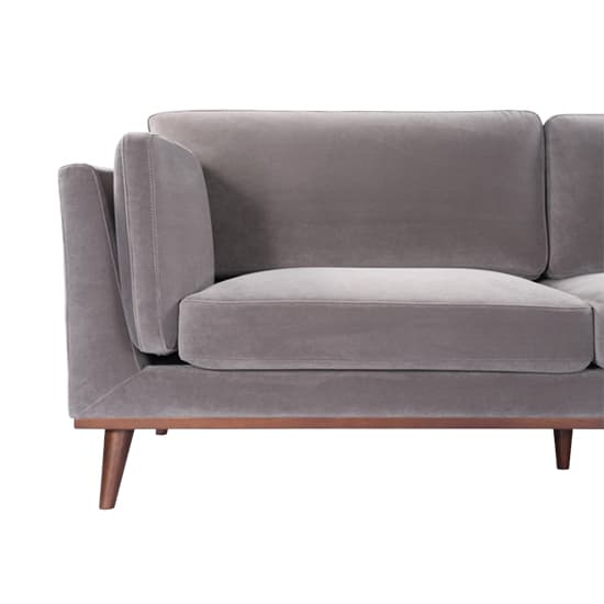 Maili Velvet 3 Seater Sofa In Stone Grey_4