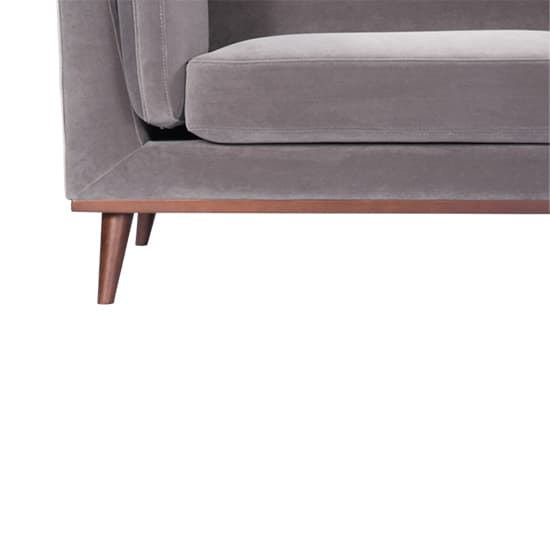 Maili Velvet 3 Seater Sofa In Stone Grey_5