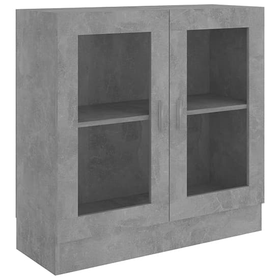 Maili Wooden Display Cabinet With 2 Doors In Concrete Effect_4