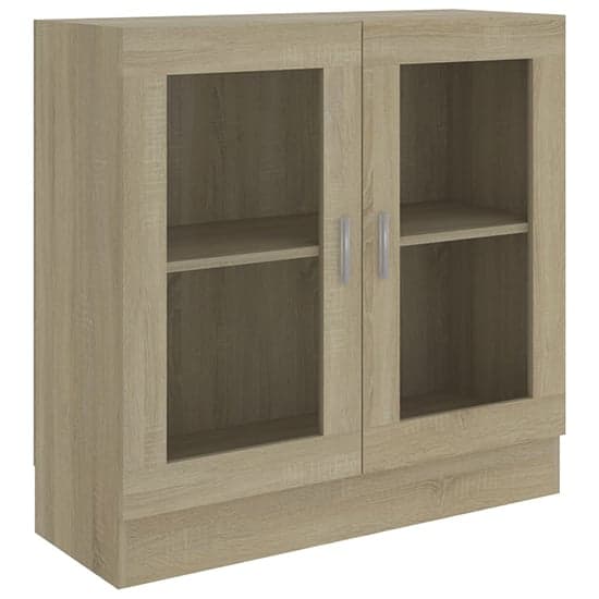 Maili Wooden Display Cabinet With 2 Doors In Sonoma Oak_4