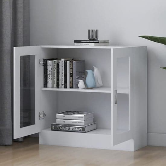 Maili Wooden Display Cabinet With 2 Doors In White_2