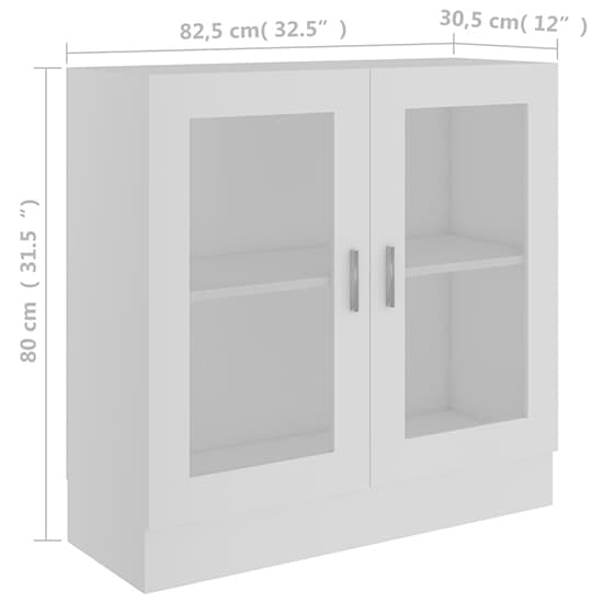 Maili Wooden Display Cabinet With 2 Doors In White_6