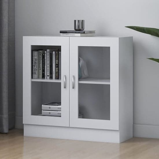 Maili Wooden Display Cabinet With 2 Doors In White_1
