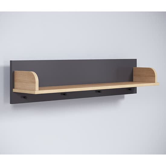 Maili Wooden Wall Shelf In Bianco Beech And Graphite Grey_3
