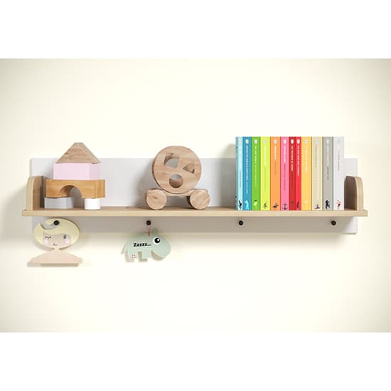 Maili Wooden Wall Shelf In Bianco Beech And White_1