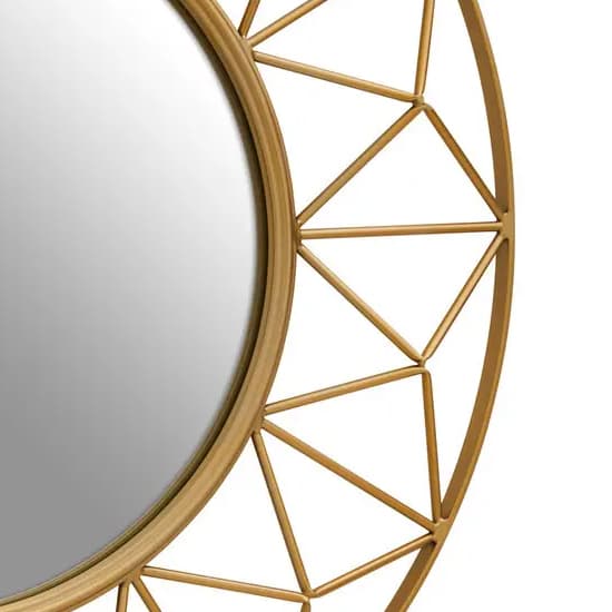 Mainz 3D Wall Mirror With Gold Metal Frame_2