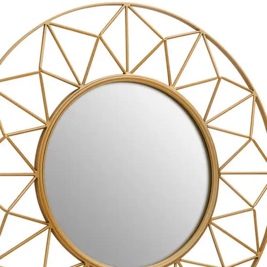 Mainz 3D Wall Mirror With Gold Metal Frame_4