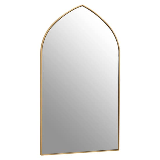 Mainz Arched Wall Mirror With Gold Metal Frame_2