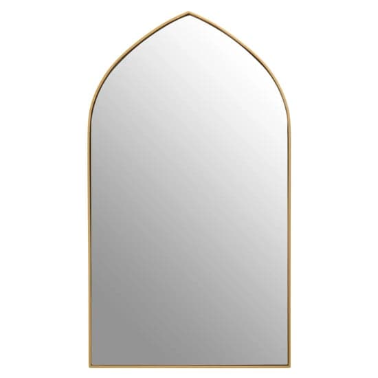 Mainz Arched Wall Mirror With Gold Metal Frame_1