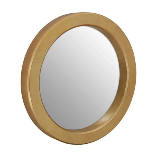 Mainz Round Wall Mirror With Gold Metal Frame Furniture in Fashion