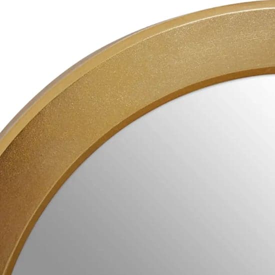 Mainz Round Wall Mirror With Gold Metal Frame Furniture in Fashion