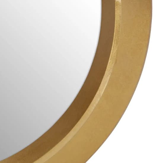 Mainz Round Wall Mirror With Gold Metal Frame_5