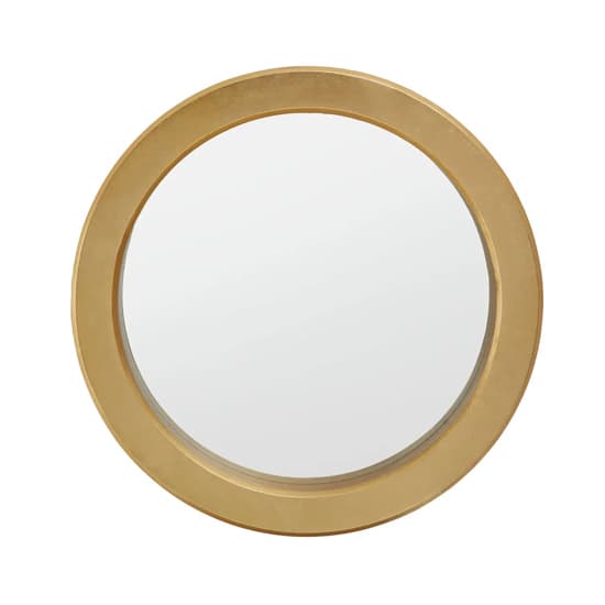 Mainz Round Wall Mirror With Gold Metal Frame_1