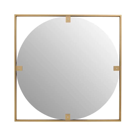 Mainz Square Wall Mirror With Gold Metal Frame_1
