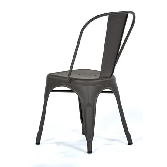 Maire Retro Style Metal Side Chair In Gun Metal Grey_2
