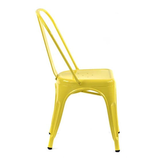 Maire Retro Style Metal Side Chair In Yellow_2