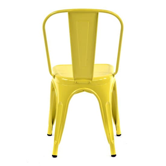 Maire Retro Style Metal Side Chair In Yellow_3