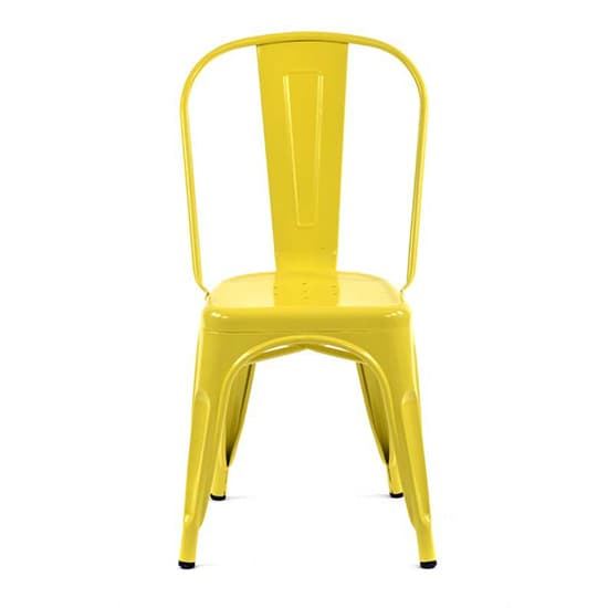 Maire Retro Style Metal Side Chair In Yellow_4