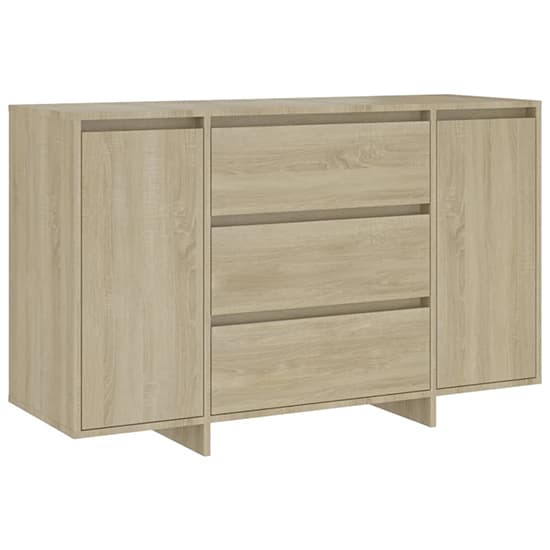 Maisa Wooden Sideboard With 2 Doors 3 Drawers In Sonoma Oak_3