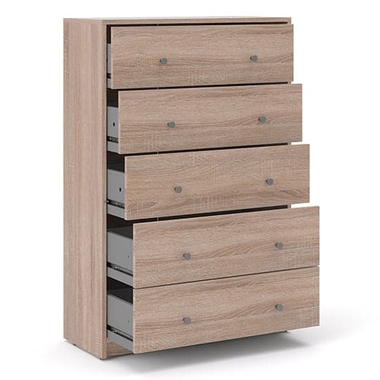 Maiton Wooden Chest Of 5 Drawers In Truffle Oak_4