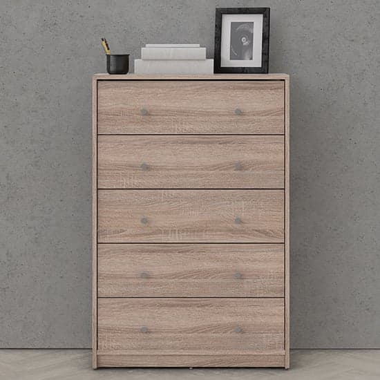 Maiton Wooden Chest Of 5 Drawers In Truffle Oak_1