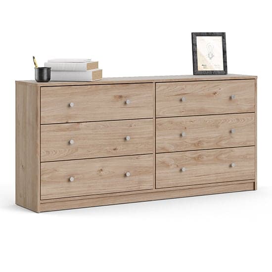 Maiton Wooden Chest Of 6 Drawers In Jackson Hickory Oak_2