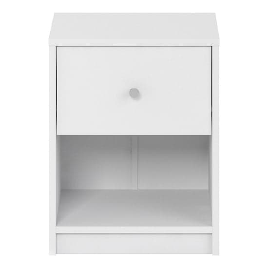 Maiton Wooden 1 Drawer Bedside Cabinet In White_2