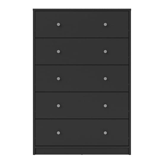 Maiton Wooden Chest Of 5 Drawers In Black | Furniture in Fashion
