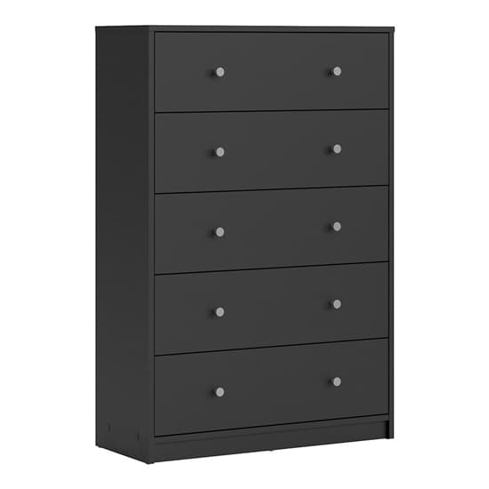 Maiton Wooden Chest Of 5 Drawers In Black_3