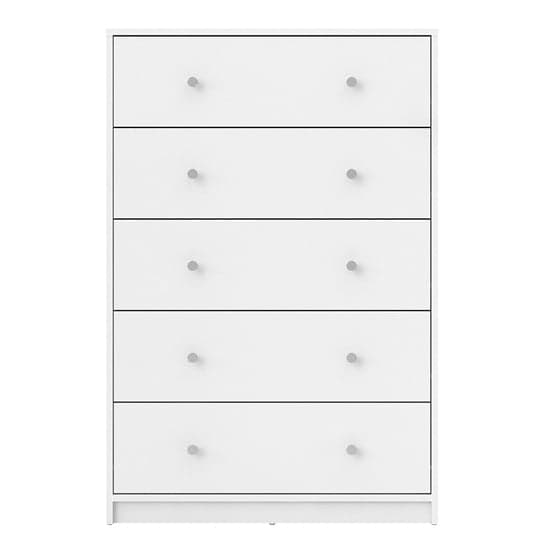 Maiton Wooden Chest Of 5 Drawers In White_2