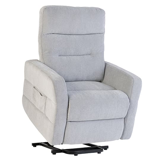 Maize Fabric Electric Tilt & Rise Armchair In Silver Grey_3