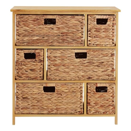 Maize Wooden Chest Of 6 Basket Drawers In Natural_2
