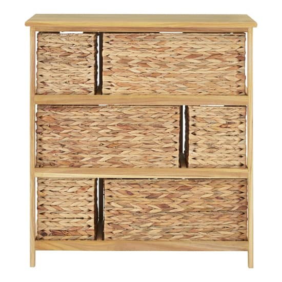 Maize Wooden Chest Of 6 Basket Drawers In Natural_4
